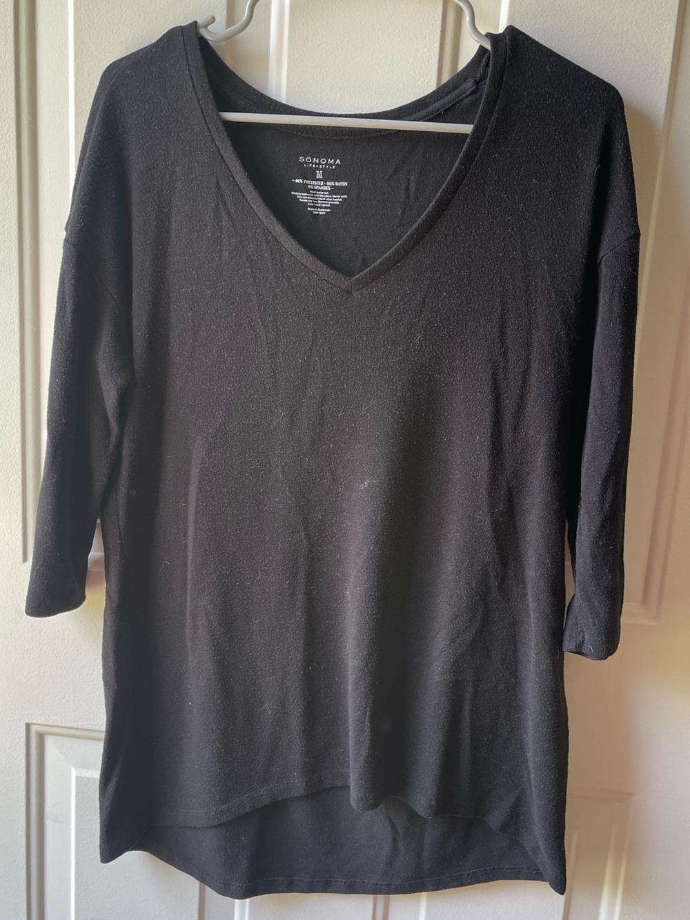 Sonoma Black V-Neck Top